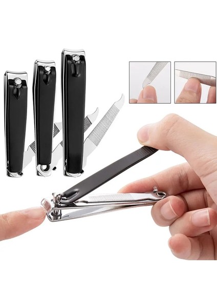 A-3 Adet Paslanmaz Çelik Tırnak Sanat Makası Manikür Dosyaları Kesici Makası Makine Bıçağı Tırnak Ayak Tırnağı Giyotin Siyah Pro Bakım Araçları Yzl (Yurt Dışından) modelleri