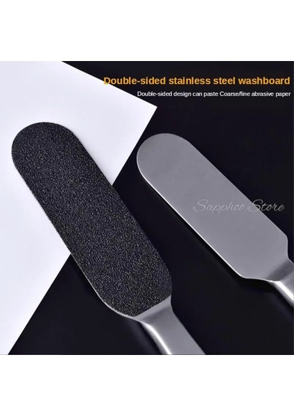 Siyah Ayak Dosya Kazıyıcı Taşınabilir Paslanmaz Çelik Çift Taraflı Sürtünme Ayak Peeling Araçları Ev Ayak Öğütücü Zımpara Kağıdı G1220 (Yurt Dışından) modelleri