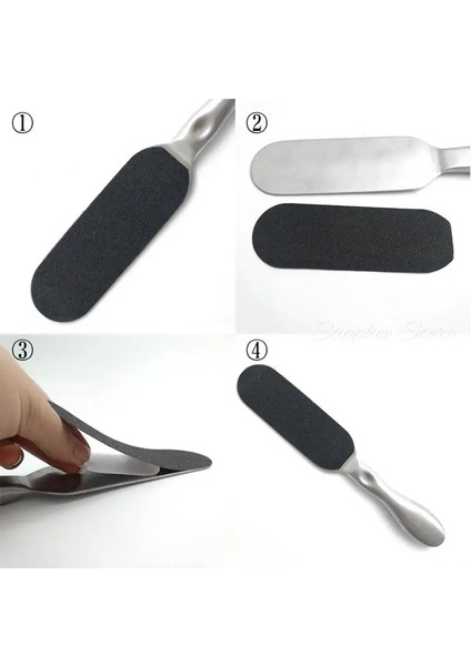 Siyah Ayak Dosya Kazıyıcı Taşınabilir Paslanmaz Çelik Çift Taraflı Sürtünme Ayak Peeling Araçları Ev Ayak Öğütücü Zımpara Kağıdı G1220 (Yurt Dışından) indirimleri