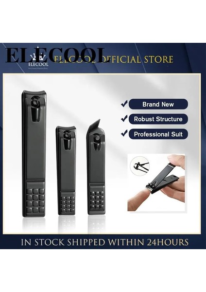 L Düz Ağız Tırnak Makası Siyah Paslanmaz Çelik Tırnak Bakımı Tırnak Malzemeleri Ayak Tırnağı Tırnak Pedikür Tırnak Aksesuarları Tırnak Kesici Giyotin (Yurt Dışından)