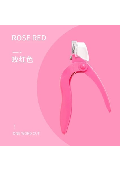 Pembe Akrilik Çok Fonksiyonlu Tırnak Sanat Kesme Makinesi Özel Tip U Kelime Yanlış Ipuçları Kesiciler Manikür Renkli Paslanmaz Çelik Tırnak Sanat Araçları (Yurt Dışından)