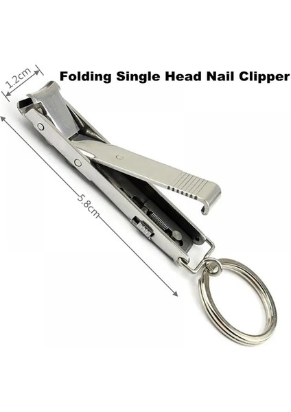 Tek Uçlu Çift Uçlu Tırnak Makası Paslanmaz Çelik Katlanabilir Tırnak Kesici Giyotin Ultra-Ince Ayak Tırnağı Makas Manikür Pedikür Aracı Tırnak Törpüsü (Yurt Dışından)