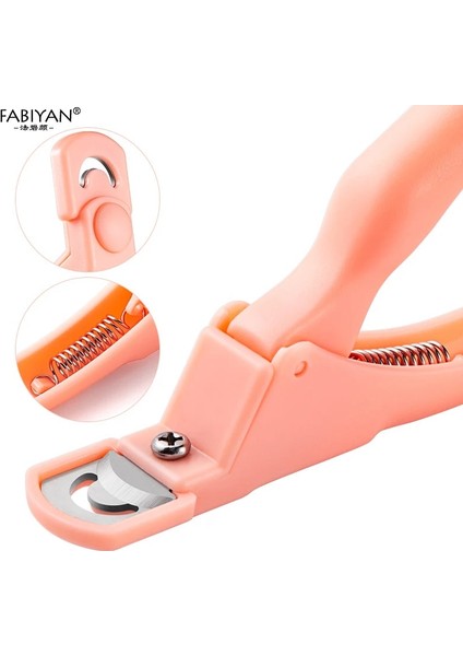 Siyah 02 Renkli Yanlış Nail Art Clipper Uv Jel Yanlış Ipuçları Kenar Kesiciler Fransız U-Şekilli Kırpma Makası Paslanmaz Çelik Manikür Araçları (Yurt Dışından)