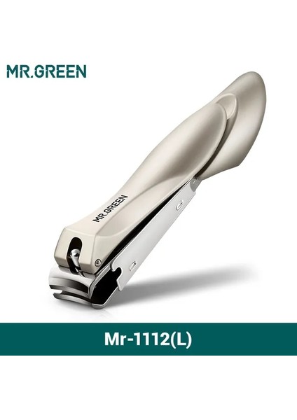 MR-1112 Mr.green Tırnak Makası Paslanmaz Çelik Anti Sıçrama Tırnak Kesici Manikür Araçları Biyonik Tasarım Tırnak Giyotin Pedikür Makas (Yurt Dışından)