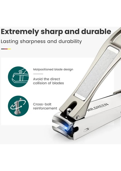 MR-1112 Mr.green Tırnak Makası Paslanmaz Çelik Anti Sıçrama Tırnak Kesici Manikür Araçları Biyonik Tasarım Tırnak Giyotin Pedikür Makas (Yurt Dışından) modelleri