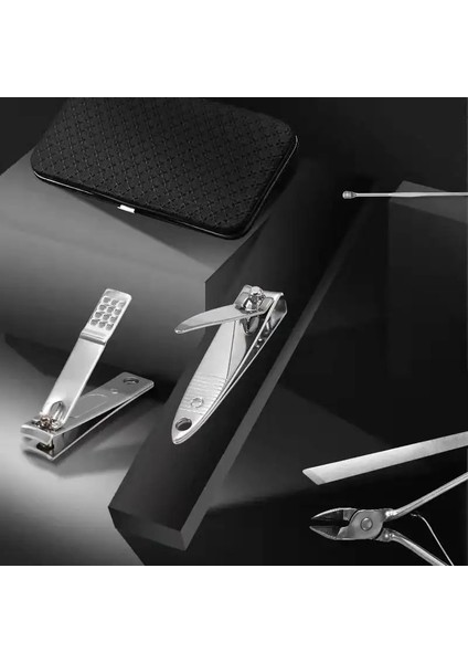 Altın 19 Parçalı Set 19 Adet Yüksek Kaliteli Profesyonel Tırnak Kesici Aletler Manikür Seti Pedikür Setleri Tırnak Makası Paslanmaz Çelik Seyahat Çantası Kiti (Yurt Dışından) fırsatları