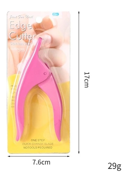 Bir Gül Kırmızı 1 Adet Tırnak Sahte Çizgi Makas U-Şekilli Clippers Uzatma Çivi Kesiciler Aracı Manikür Kalınlaşmış Paslanmaz Çelik Bıçak Şekillendirme (Yurt Dışından)