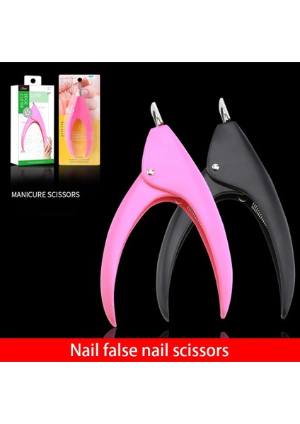 Bir Gül Kırmızı 1 Adet Tırnak Sahte Çizgi Makas U-Şekilli Clippers Uzatma Çivi Kesiciler Aracı Manikür Kalınlaşmış Paslanmaz Çelik Bıçak Şekillendirme (Yurt Dışından)