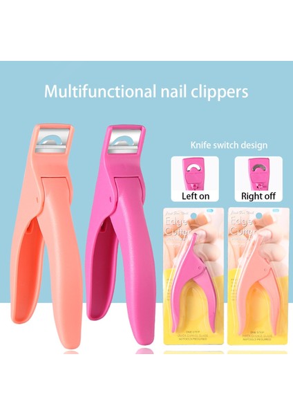 Bir Gül Kırmızı 1 Adet Tırnak Sahte Çizgi Makas U-Şekilli Clippers Uzatma Çivi Kesiciler Aracı Manikür Kalınlaşmış Paslanmaz Çelik Bıçak Şekillendirme (Yurt Dışından)