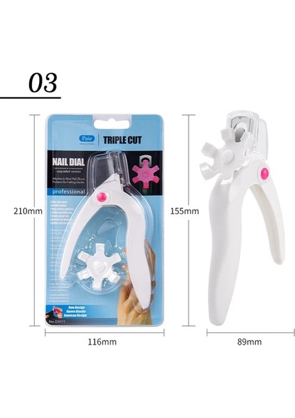 3 Sıçrama Önleme Üçlü Kesim Sahte Tırnak Makası Oyma Kolu Ipuçları Kenar Kesici Düzeltici Ayarlanabilir Yanlış Tırnak Sanat Manikür (Yurt Dışından)
