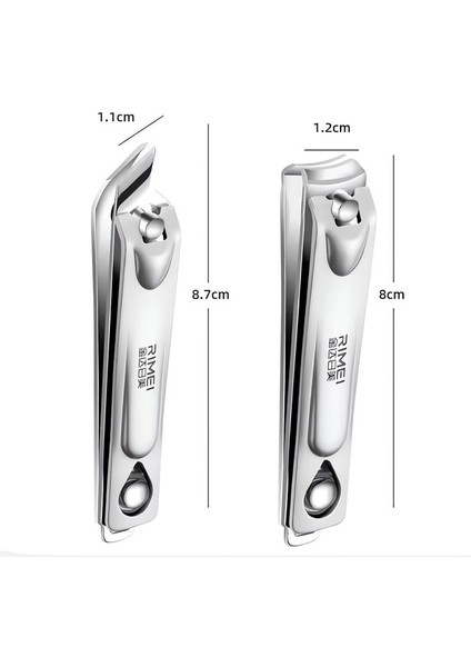 2 Adet Büyük Set Büyük Keskin Manikür Kesiciler Tırnak Paslanmaz Çelik Karbon Çelik Kısaltma Sert Tırnak Makası Pedikür Eğik Ağız Ev (Yurt Dışından)