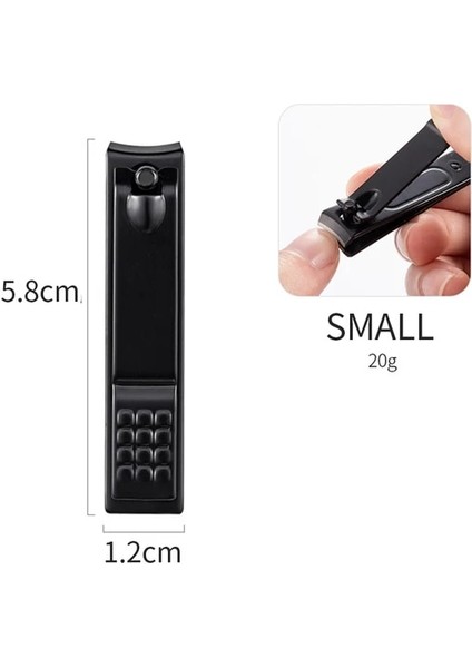 C Taşınabilir Seyahat Hijyeni Ölü Cilt Sökücü Kenar Kesici Profesyonel Siyah Paslanmaz Manikür Pedikür Giyotin Çelik Tırnak Makası (Yurt Dışından)