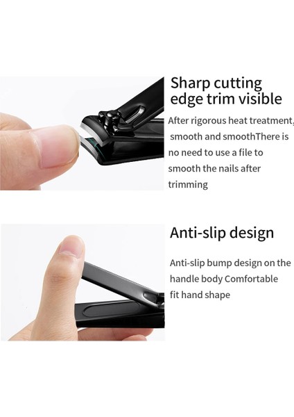 C Taşınabilir Seyahat Hijyeni Ölü Cilt Sökücü Kenar Kesici Profesyonel Siyah Paslanmaz Manikür Pedikür Giyotin Çelik Tırnak Makası (Yurt Dışından) indirimleri