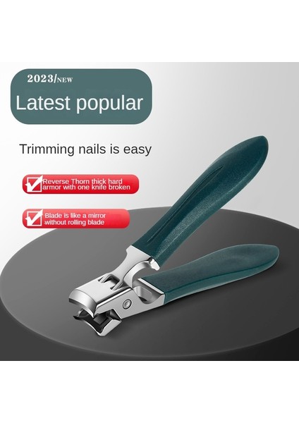 Green1 Yeni Anti-Sıçrama Tırnak Makası Kalın Sert Ayak Tırnağı Özel Paslanmaz Çelik Geniş Çene Açılış Manikür Tırnak Kesici Aletler (Yurt Dışından) fiyatları