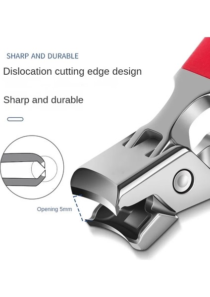 Green1 Yeni Anti-Sıçrama Tırnak Makası Kalın Sert Ayak Tırnağı Özel Paslanmaz Çelik Geniş Çene Açılış Manikür Tırnak Kesici Aletler (Yurt Dışından) indirimleri
