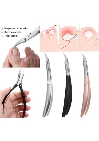 Siyah Profesyonel Tırnak Sanat Kesme Makası Ölü Cilt Kesme Parlatma Zımpara Paslanmaz Çelik Tırnak Kesici Makas Manikür Bakım Araçları (Yurt Dışından) fiyatları