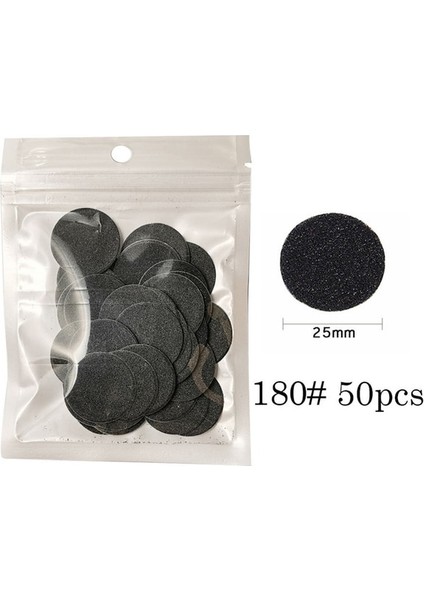50 Adet 180 Grit Kendinden Yapışkanlı Zımpara Diski Parlatma Için Yedek Ped 25MM Elektrikli Ayak Dosya Seti Dolum Disk Tırnak Matkap Uçları Ayak Törpüleri (Yurt Dışından)