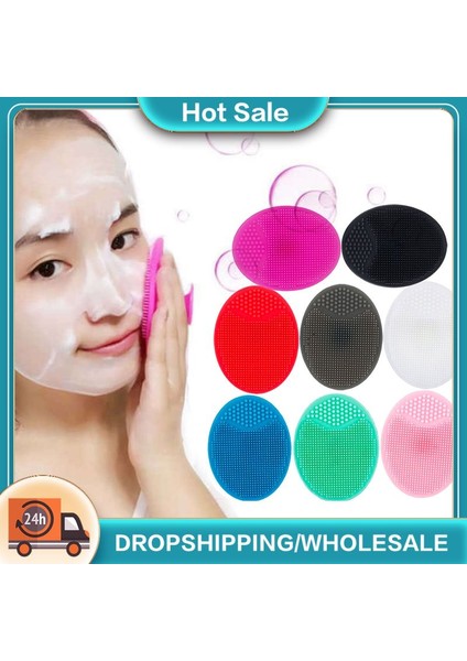 Gül Kırmızı 1 Pc Silikon Temizleme Pedi Yüz Peeling Fırçası Spa Cilt Fırçalama Temizleyici Yumuşak Derinden Yıkama Yüz Temizleme Araçları (Yurt Dışından) fırsatları
