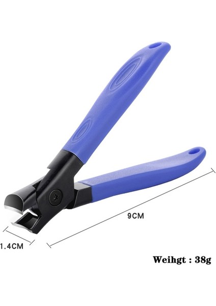 Mavi 7 mm Büyük Açılış Kalın Sert Özel Tırnak Makası Paslanmaz Çelik Anti-Sıçrama Ev Tek Tırnak Makası Manikür Araçları (Yurt Dışından)