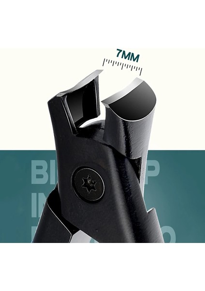 Mavi 7 mm Büyük Açılış Kalın Sert Özel Tırnak Makası Paslanmaz Çelik Anti-Sıçrama Ev Tek Tırnak Makası Manikür Araçları (Yurt Dışından) fiyatları