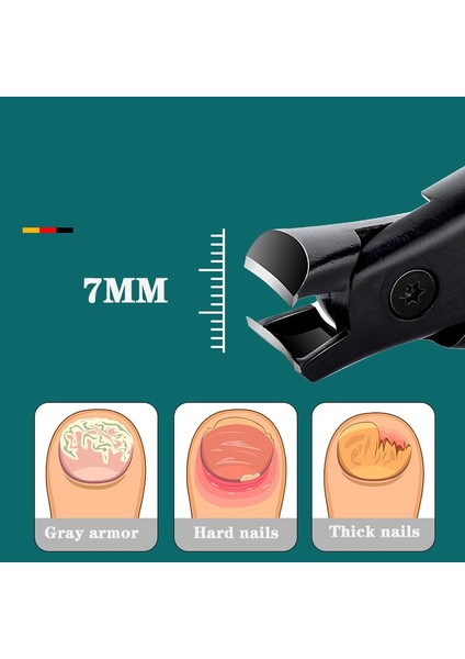 Mavi 7 mm Büyük Açılış Kalın Sert Özel Tırnak Makası Paslanmaz Çelik Anti-Sıçrama Ev Tek Tırnak Makası Manikür Araçları (Yurt Dışından) indirimleri