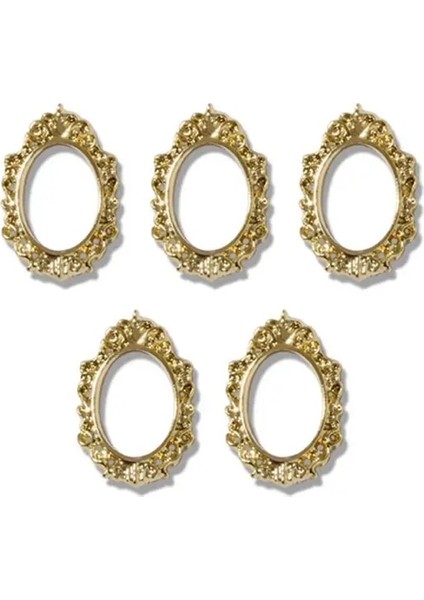 Altın 2 5 Adet/takım Tırnak Çıkartmaları Güzel Metal Yaratıcı Dıy Boyama Çerçeve Şekli Manikür Sanat Dekoru Tırnak Dekor Bayan Için (Yurt Dışından)