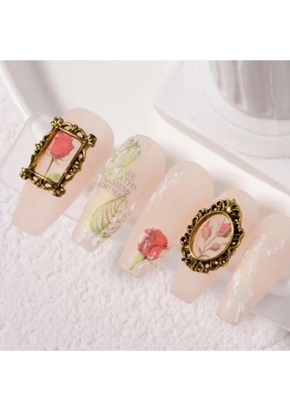 Altın 2 5 Adet/takım Tırnak Çıkartmaları Güzel Metal Yaratıcı Dıy Boyama Çerçeve Şekli Manikür Sanat Dekoru Tırnak Dekor Bayan Için (Yurt Dışından) modelleri