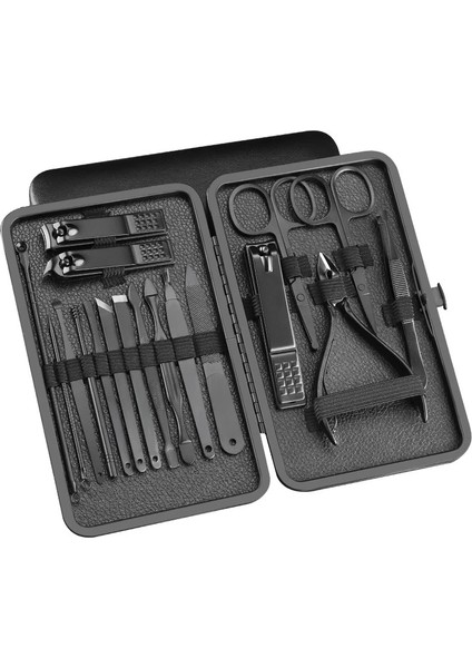 16 Adet Siyah 7/10/12/18 Adet Manikür Kesiciler Tırnak Makası Seti Ev Paslanmaz Çelik Kulak Kaşık Tırnak Makası Pedikür Tırnak Makası Aracı (Yurt Dışından) fiyatları