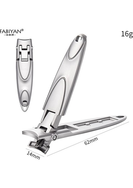 Şerit 02 Paslanmaz Çelik Anti Sıçrama Geniş Çene Açılış Pense Tırnak Makası Manikür Tırnak Kalın Sert Ayak Tırnağı Kesme Giyotin Aracı (Yurt Dışından)