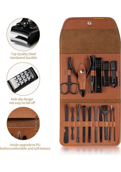 16PCS-YEŞIL Tırnak Makası Takım Elbise 4/12/16 Adet Tırnak Makası Tırnak Makası Katlama Çantası-Güzellik Manikür Tırnak Törpüsü Aracı (Yurt Dışından) modelleri