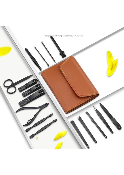 16PCS-YEŞIL Tırnak Makası Takım Elbise 4/12/16 Adet Tırnak Makası Tırnak Makası Katlama Çantası-Güzellik Manikür Tırnak Törpüsü Aracı (Yurt Dışından) indirimleri