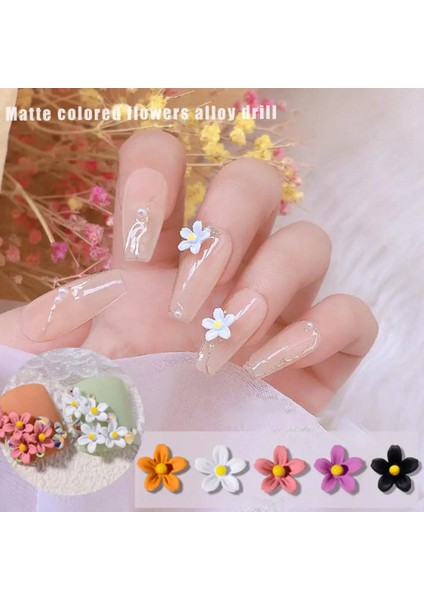 Siyah Çiçek Tırnak Dekor Alaşımlı Tırnak Sanat Süs 5 Renk Çevre Dostu Bayan Için Faydalı (Yurt Dışından) modelleri