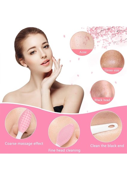 1 Adet-Pembe Yüz Temizleme Fırçası Silikon Cilt Bakımı Güzellik Makyaj Fırçalar Yüz Scrubber Exfoliator Yüz Fırçalama Yüz Bakımı Aracı 1/4/8 Adet (Yurt Dışından) indirimleri