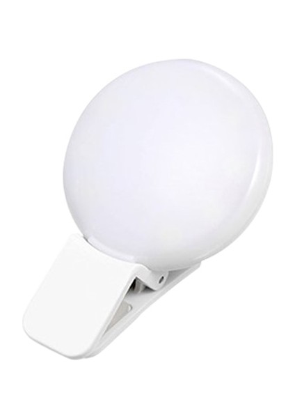 Beyaz LED Selfie Halka Işık Makyaj Aydınlatmaları Cep Telefonu Mini Fotoğraf Dolgu Işıkları Ayarlanabilir Taşınabilir Selfie Canlı Lamba USB Şarj (Yurt Dışından)