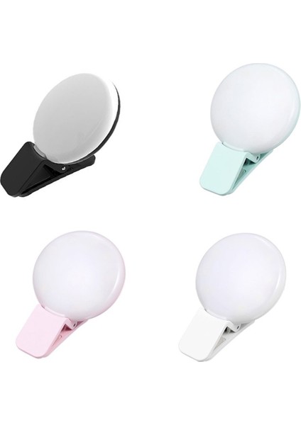 Beyaz LED Selfie Halka Işık Makyaj Aydınlatmaları Cep Telefonu Mini Fotoğraf Dolgu Işıkları Ayarlanabilir Taşınabilir Selfie Canlı Lamba USB Şarj (Yurt Dışından) fiyatları