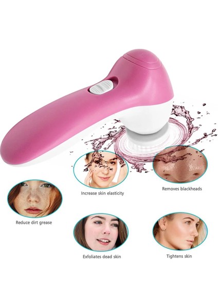 Mavi Su Geçirmez Yüz Spa Sistemi Yüz Temizleme Fırçası Şarj Edilebilir Yüz Temizleme Dönen Fırça Seti (Yurt Dışından)