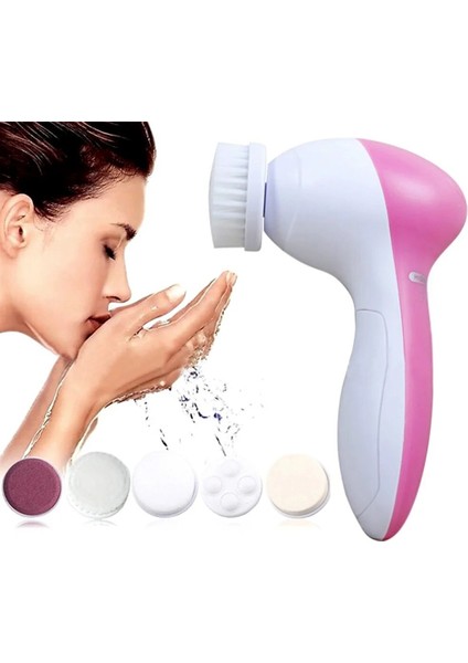 Mavi Su Geçirmez Yüz Spa Sistemi Yüz Temizleme Fırçası Şarj Edilebilir Yüz Temizleme Dönen Fırça Seti (Yurt Dışından)