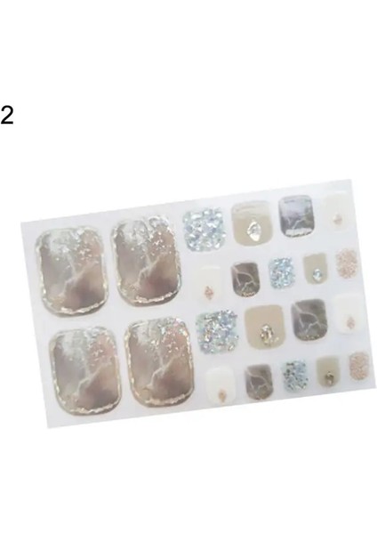 2 Nail Art Çıkartması Kendinden Yapışkanlı Yaratıcı Kağıt Dekoratif Tırnak Dekor Etiket Kadınlar Için (Yurt Dışından)