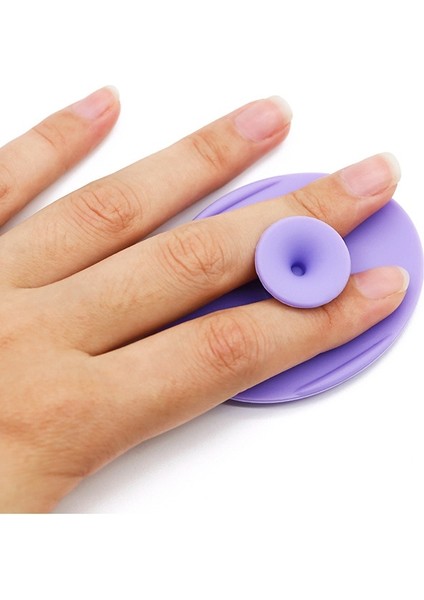 Mor 1 Adet Silikon Yüz Temizleme Fırçaları Oval Küçük Yüz Yıkama Temizleme Pedi Cilt Fırçalama Temizleyici Aracı Vantuz Temizleme Fırçası Aracı (Yurt Dışından)