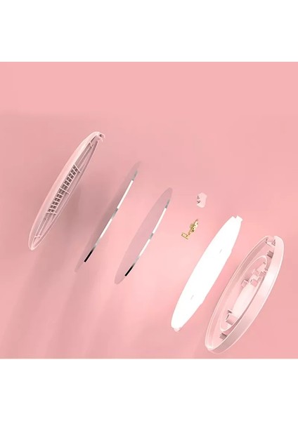 10 Kez Pembe 3 Renk 10 Kez Mini Ayna Taşınabilir Işıklar 2 Taraflı LED USB Dış Mekan El Katlanabilir Cep Makyaj Güzellik Kozmetik Aracı Kadınlar Için (Yurt Dışından)