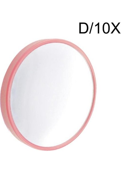 10X Pembe Çok Boyutlu Yüksek Büyütme Siyah Nokta Büyüteç Makyaj Aynası Kadın Yeni Vantuz Tipi Çok Katlı Taşınabilir Ayna (Yurt Dışından)