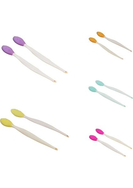 Pembe Peeling Burun Temiz Siyah Nokta Temizleme Fırçası Aracı Yedek Kafa ile Güzellik Cilt Bakımı Yıkama Yüz Silikon Fırça (Yurt Dışından) modelleri