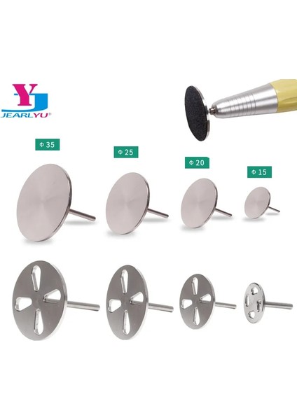 15MM-DÜZ Yuvarlak Kalın Çelik Pedikür Matkap Ucu Manikür Metal Disk Yedek Zımpara Kağıdı 15MM/20MM/25MM/35MM Tırnak Matkap Aksesuar Aracı (Yurt Dışından) fiyatları
