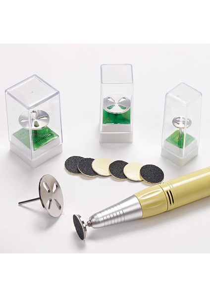 15MM-DÜZ Yuvarlak Kalın Çelik Pedikür Matkap Ucu Manikür Metal Disk Yedek Zımpara Kağıdı 15MM/20MM/25MM/35MM Tırnak Matkap Aksesuar Aracı (Yurt Dışından) modelleri