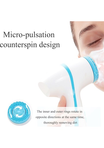 Fırça Başlığı-3pcs-P Temizleme Fırçası Başlığı Sonic Nu Yüz Döner Temizleme Fırçası Galvanica Yüz Spa Sistemi, Siyah Noktaları Derinlemesine Temizleyebilir ve Giderebilir (Yurt Dışından)