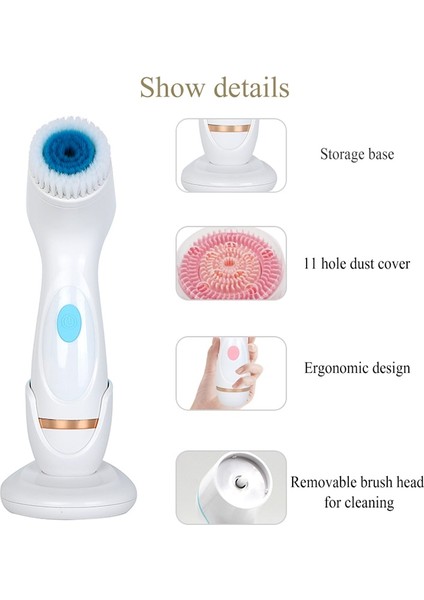 Fırça Başlığı-3pcs-P Temizleme Fırçası Başlığı Sonic Nu Yüz Döner Temizleme Fırçası Galvanica Yüz Spa Sistemi, Siyah Noktaları Derinlemesine Temizleyebilir ve Giderebilir (Yurt Dışından)