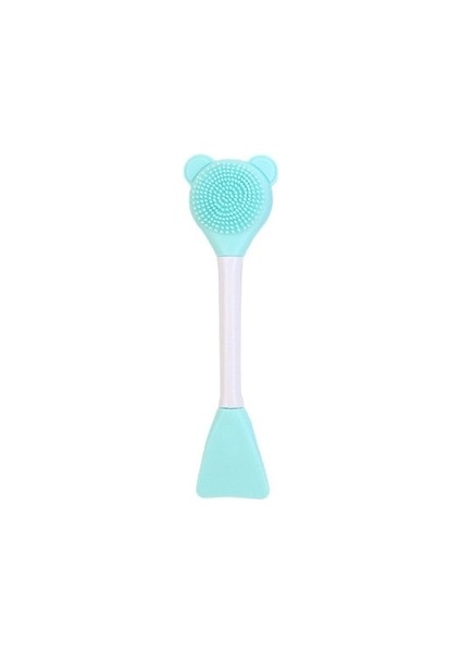 Mavi 5 Renk Ayı Çift Kafa Silikon Jel Maske Fırçası Güzellik Çamur Maskesi Yüz Yıkama Fırçası Dıy Maske Karıştırıcı Yüz Cilt Bakımı Aracı (Yurt Dışından)