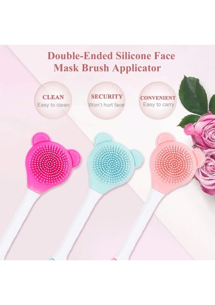 Mavi 5 Renk Ayı Çift Kafa Silikon Jel Maske Fırçası Güzellik Çamur Maskesi Yüz Yıkama Fırçası Dıy Maske Karıştırıcı Yüz Cilt Bakımı Aracı (Yurt Dışından) fiyatları