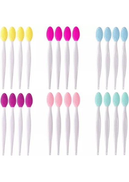 Sarı 10 Adetyumuşak Siyah Nokta Çıkarıcı Dudak Peeling Fırçası Güvenli Çift Taraflı Yıkama Yüz Fırçası Fırçalama Yıkama Makyaj Fırçası Siyah Nokta Çıkarıcı (Yurt Dışından)