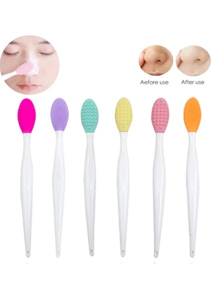 Sarı 10 Adetyumuşak Siyah Nokta Çıkarıcı Dudak Peeling Fırçası Güvenli Çift Taraflı Yıkama Yüz Fırçası Fırçalama Yıkama Makyaj Fırçası Siyah Nokta Çıkarıcı (Yurt Dışından)